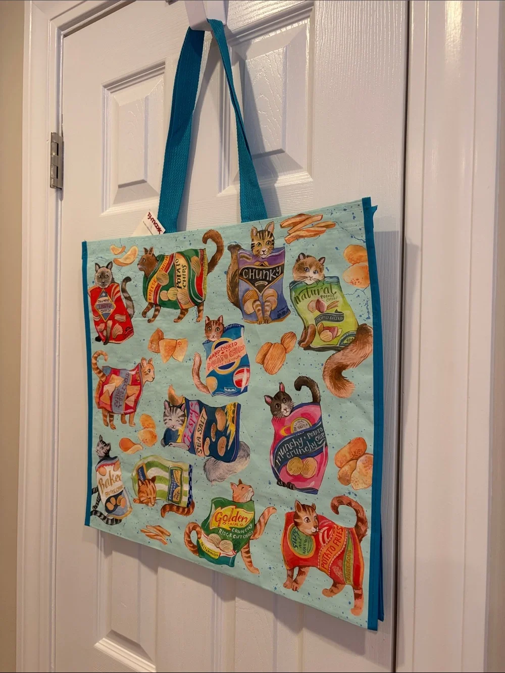 TJ Maxx Reusable Bag: Cats in Potato Chip Bags 🐈🥔🐈‍⬛🛍️